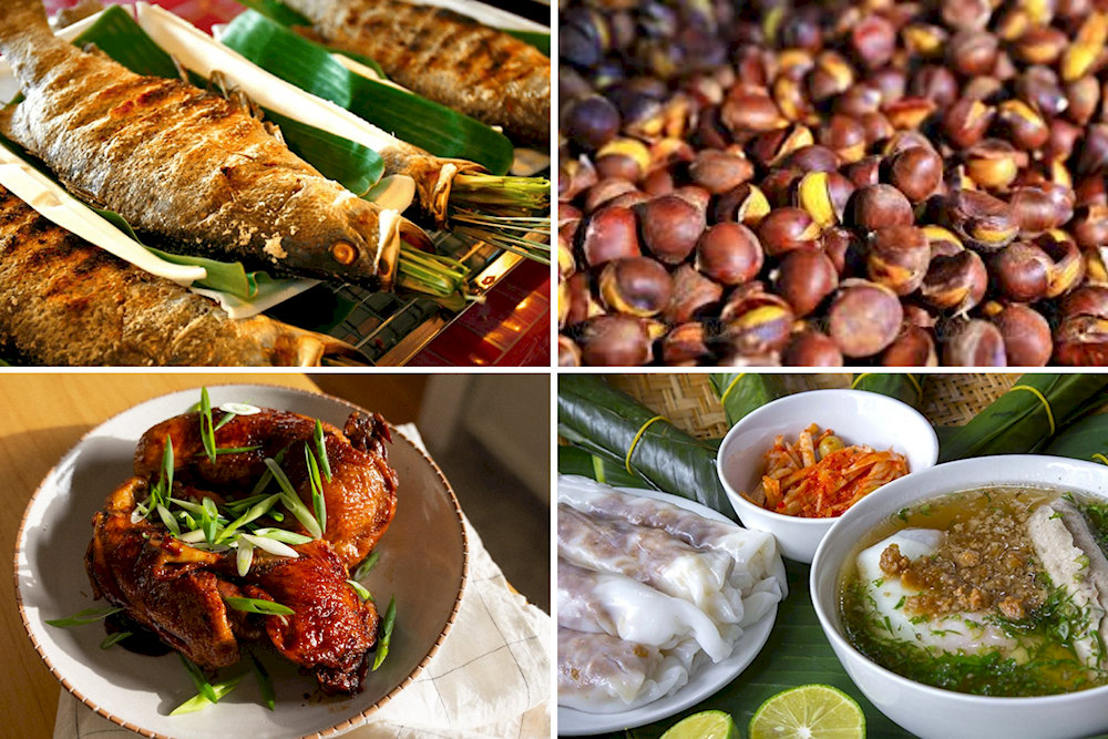 Unlike typical versions, these rice rolls are served with a rich pork bone broth instead of fish sauce